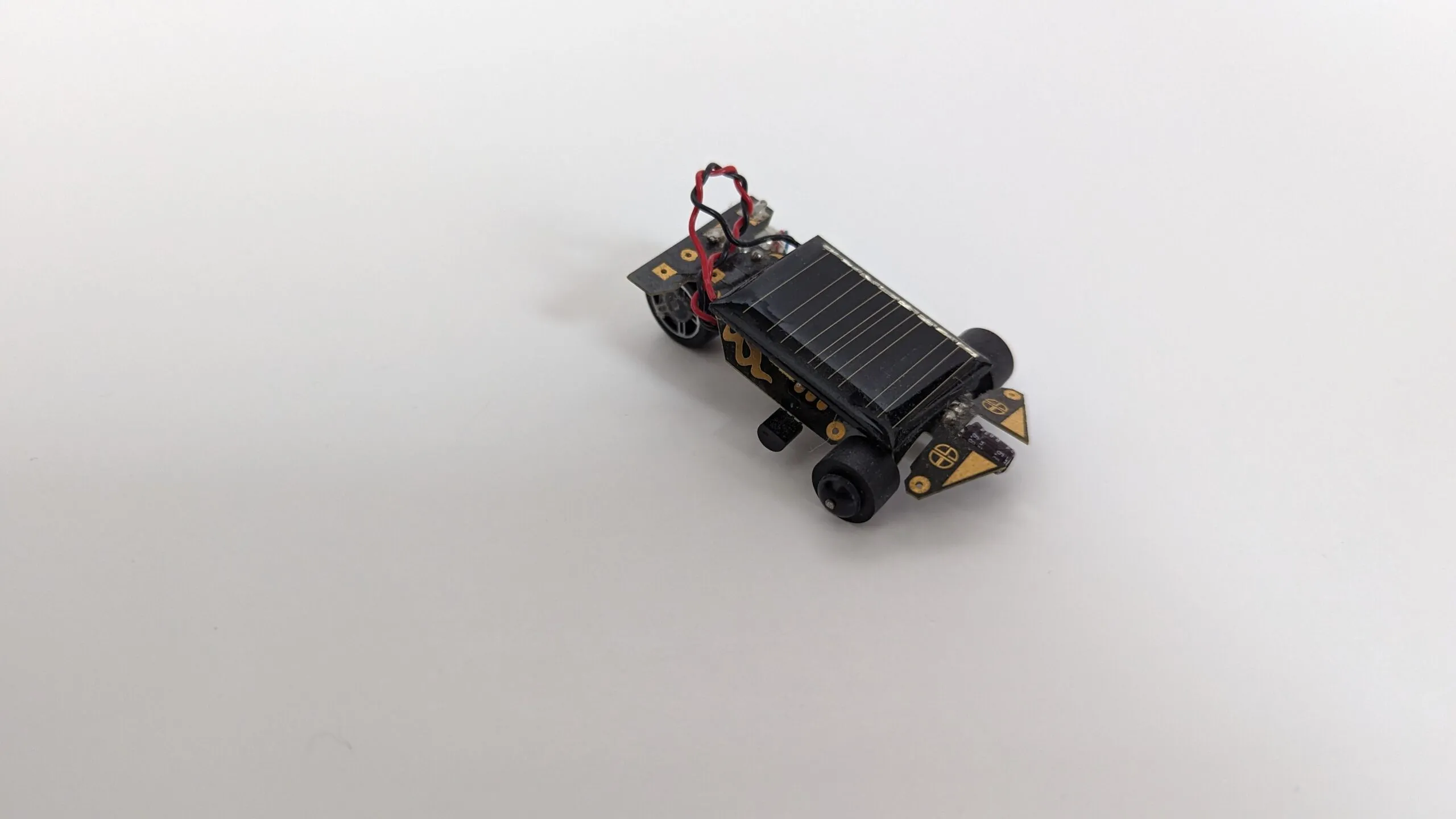 The Solar Roller from above, solar panel angled over the rear wheels