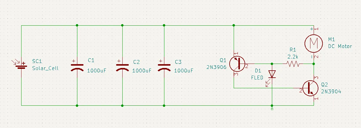Schematic capture of the Symet's FLED solar engine circuit